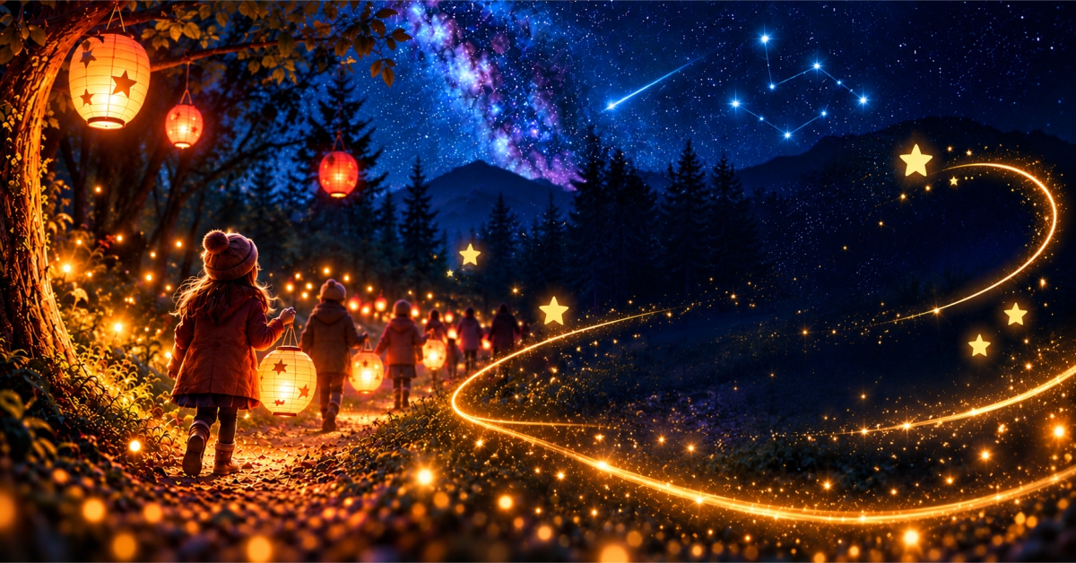 Lampionový průvod a cesta hvězdnou oblohou Lampionový průvod a cesta hvězdnou oblohou